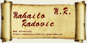 Mahailo Radović vizit kartica
